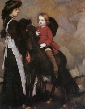 George Lambert : Equestrian Portrait of a Boy